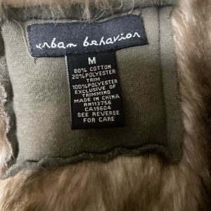 Urban behavior faux fur lined jacket